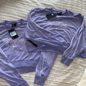 TWO Nike Pruple Long Sleeve Crop Top